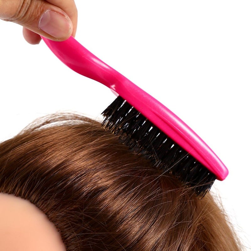 woobles Teasing Hair Brush, Professional Salon Combing Hairbrush Barber Tools(Black) - Image 3